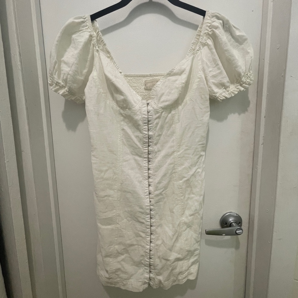 Urban Outfitter white pilgrim sleeve, bustier dress